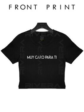 MUY CARO PARA TI Baby Tee Crop Tee Y2K Aesthetic, 90s Vintage Style, Minimal Tee
